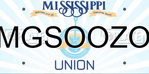 MGSOOZO Mississippi License Plate