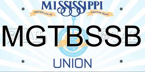 MGTBSSB Mississippi License Plate