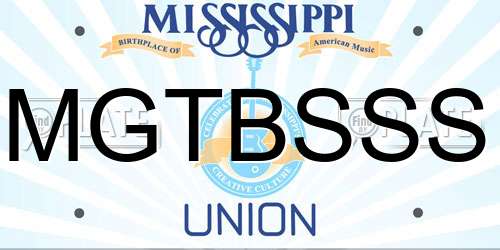 MGTBSSS Mississippi License Plate