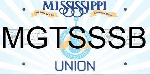 MGTSSSB Mississippi License Plate