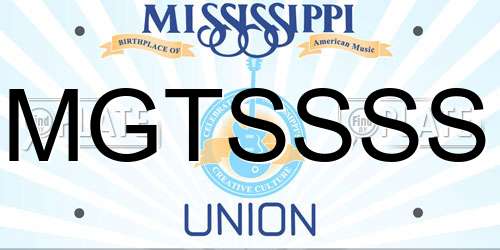 MGTSSSS Mississippi License Plate