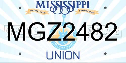 MGZ2482 Mississippi License Plate