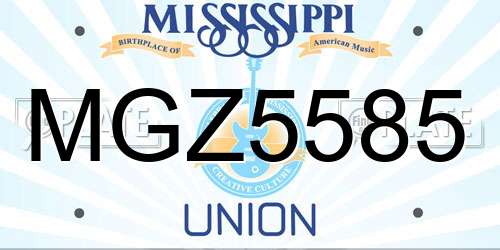 MGZ5585 Mississippi License Plate