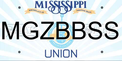 MGZBBSS Mississippi License Plate