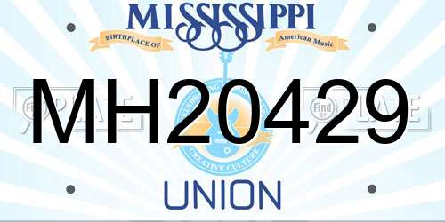 MH20429 Mississippi License Plate