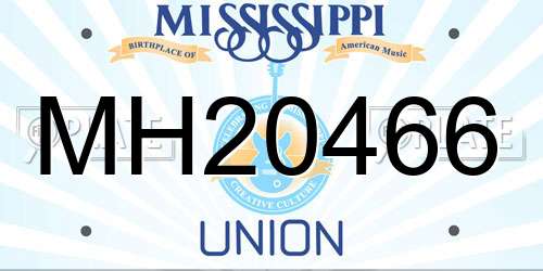 MH20466 Mississippi License Plate