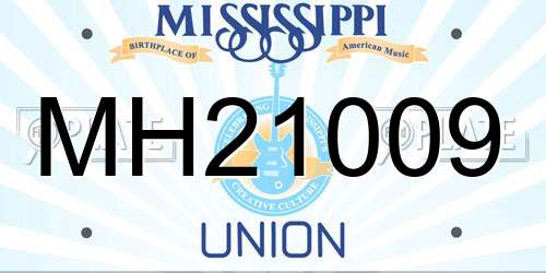 MH21009 Mississippi License Plate