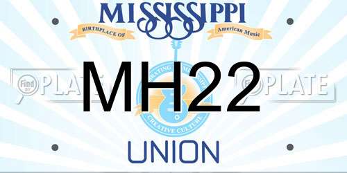 MH22 Mississippi License Plate