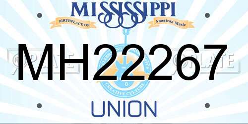 MH22267 Mississippi License Plate