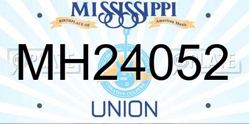 MH24052 Mississippi License Plate