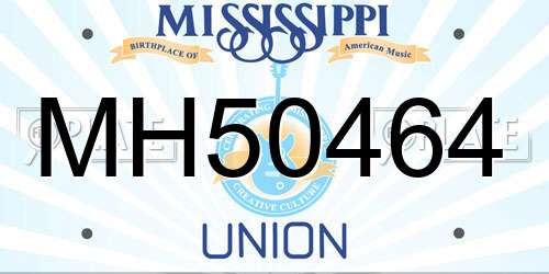 MH50464 Mississippi License Plate