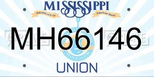 MH66146 Mississippi License Plate