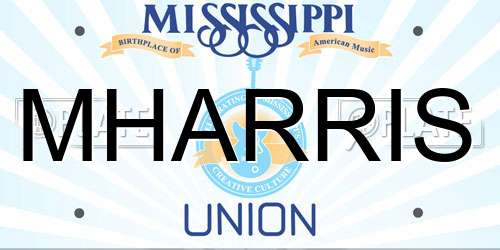MHARRIS Mississippi License Plate