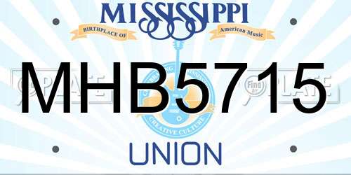 MHB5715 Mississippi License Plate