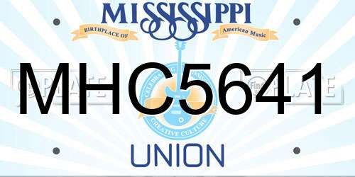 MHC5641 Mississippi License Plate