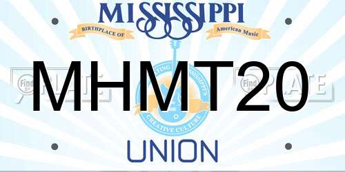 MHMT20 Mississippi License Plate