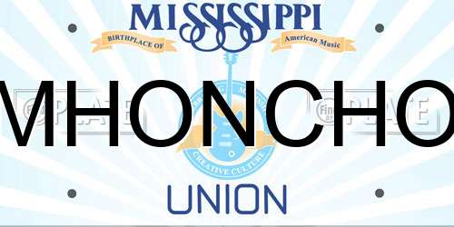 MHONCHO Mississippi License Plate