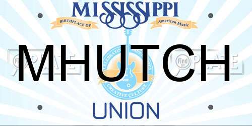 MHUTCH Mississippi License Plate