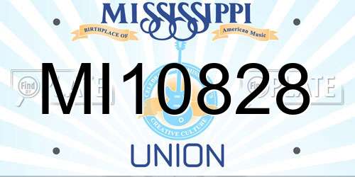 MI10828 Mississippi License Plate