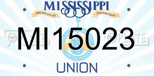 MI15023 Mississippi License Plate