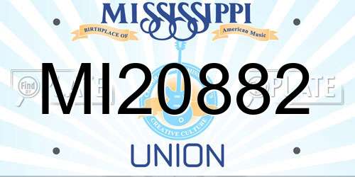 MI20882 Mississippi License Plate