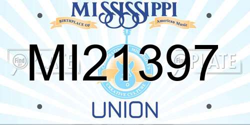 MI21397 Mississippi License Plate