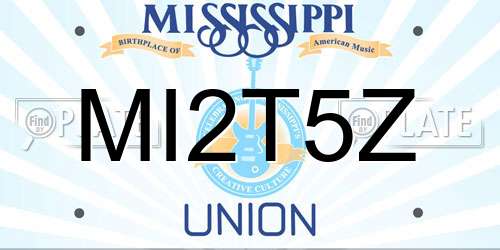 MI2T5Z Mississippi License Plate