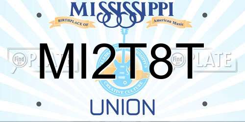 MI2T8T Mississippi License Plate