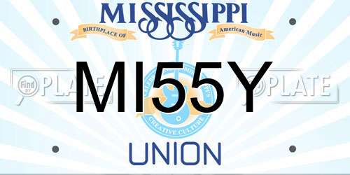 MI55Y Mississippi License Plate