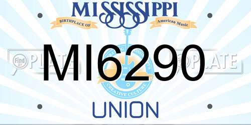 MI6290 Mississippi License Plate