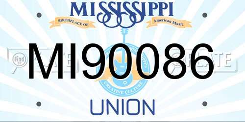 MI90086 Mississippi License Plate