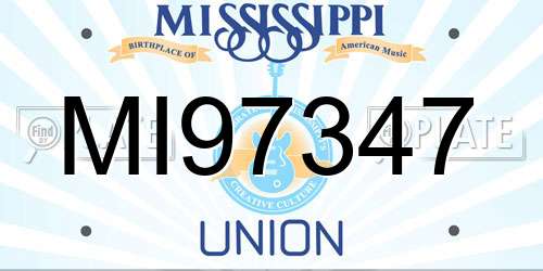 MI97347 Mississippi License Plate
