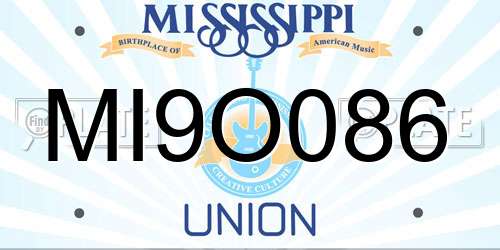 MI9O086 Mississippi License Plate