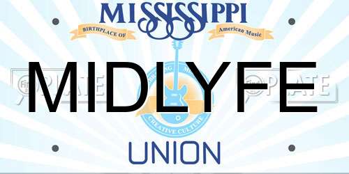 MIDLYFE Mississippi License Plate