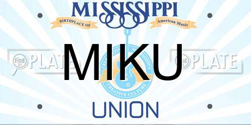 MIKU Mississippi License Plate
