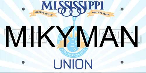 MIKYMAN Mississippi License Plate