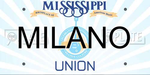 MILANO Mississippi License Plate