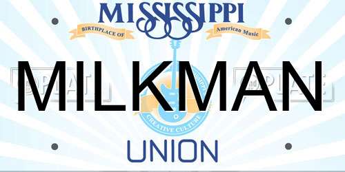 MILKMAN Mississippi License Plate