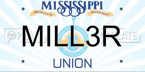 MILL3R Mississippi License Plate