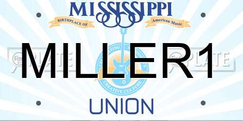 MILLER1 Mississippi License Plate