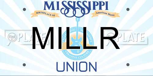 MILLR Mississippi License Plate