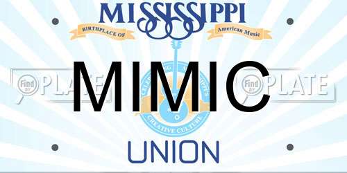 MIMIC Mississippi License Plate