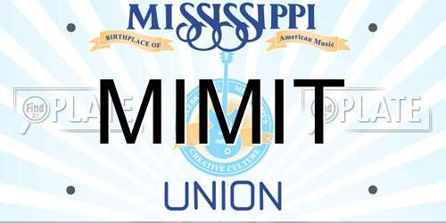 MIMIT Mississippi License Plate