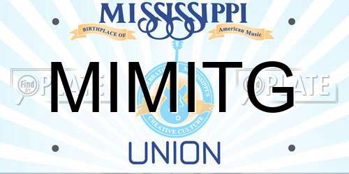 MIMITG Mississippi License Plate