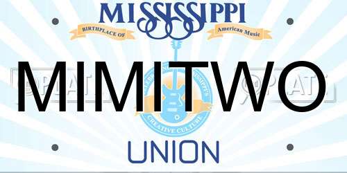 MIMITWO Mississippi License Plate