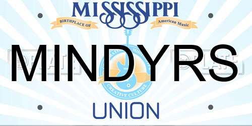 MINDYRS Mississippi License Plate