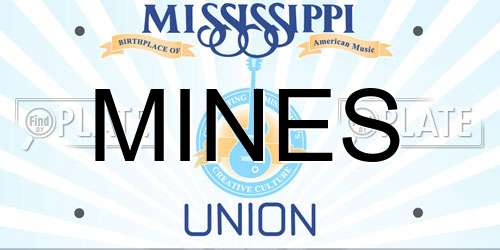 MINES Mississippi License Plate