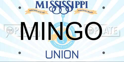 MINGO Mississippi License Plate