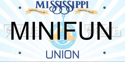 MINIFUN Mississippi License Plate