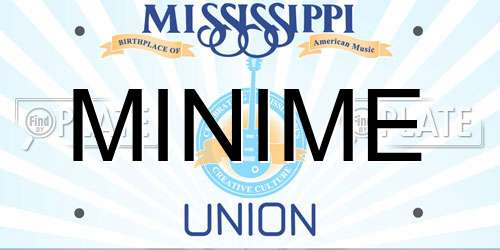 MINIME Mississippi License Plate